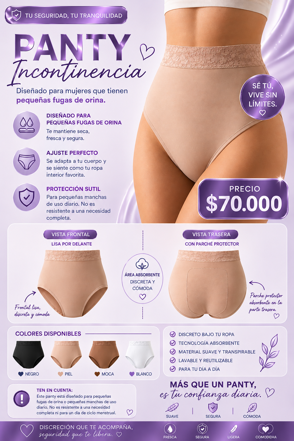 Panty incontinencia